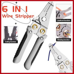 Multifunction Electrician Plier Tool 6 in 1 Wire Stripper Wire Pliers Cutting Cable Stripper Crimping Tools