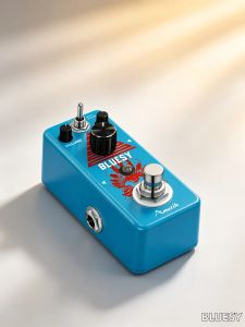 AMUZIK LEF-321 Bluesy Overdrive Guitar Effect Pedal Màu Xanh Vỏ Hợp Kim Nhôm True Bypass Cho Đàn Guitar Điện Phụ Kiện