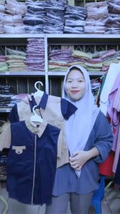 KEMEJA KOMBINASI ANAK LAKI-LAKI BAHAN KATUN STREACH USIA 1-14 TAHUN