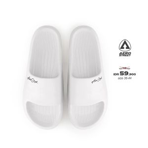 Aerostreet 36-44 Ceilo Putih - Sandal Selop Slip On Casual Pria Wanita Aero Street AABAA