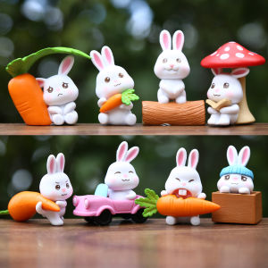 Đồ Chơi Thỏ Hoạt Hình Mới Đồ Chơi Mô Phỏng Thỏ Đồ Trang Trí Dễ Thương Đồ Chơi Hộp Mù Sáng Tạo Đồ Chơi Động Vật PVC Mô Hình Trang Trí Văn Phòng
