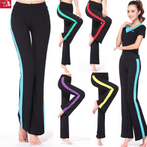 Large Size Yoga Fitness Pants GCW Nine Dance Modal Square Dance Outfit Long Summer Pants Womens mid Waist Trousers