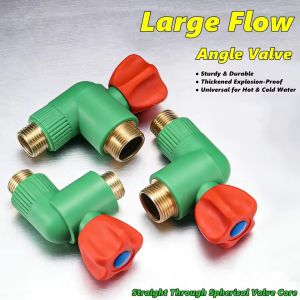 High Flow Straight Angle Valve 4 Points Angle Stop Valve Thread Bathroom Kitchen Water Control Valve