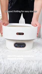 【SG Stock】13L Portable Mini Washing Machine Foldable Washer with Spin Dryer for Clothes Socks Underwear Travel Laundry