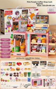 BEI JESS | Play Store Cash Register for Girls 3-6 Years Old Birthday Gift