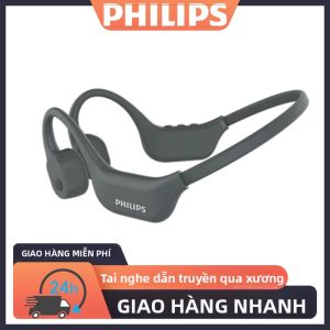 Tai Nghe Dẫn Xương Philips TAA6609C Không Dây Bluetooth 5.4 HiFi Stereo Thể Thao Có Móc Tai Tích Hợp Micro Chống Nước Dùng Ngoài Trời
