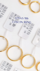 Emas 916 Cincin | Gold 916 Ring - RK11