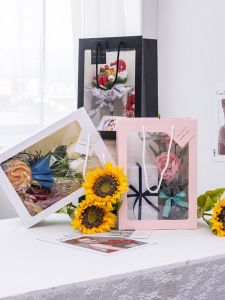 Valentines Day Window Display Handheld Flower Bouquet Bag Full of Stars Gift Bag Window Opening Popular Internet Flower Bag