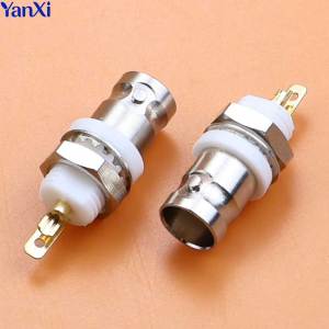 1/2/5Pieces BNC-50KY BNC-KY Insulated White Glue Q9 BNC Female Socket Welding Panel Connector With Nut Washer