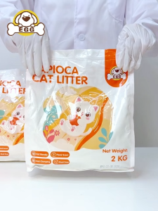 【EGG】2kg Cassava cat litter clumping cat litter Natural Cassava Cat Litter Organic& Non-GMOQui