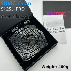 SUMC Bicycles 12-Speed Hollow Crescent Premium Bike Chain for SRAM System Road And Mountain Bikes 126 Links Cycling Chain Parts