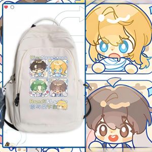 กระเป๋าเป้สะพายหลังผ้าไนลอนแบบลำลองสำหรับนักเรียนชายและหญิง กระเป๋าใส่หนังสือแบบมีซิปปิด กระเป๋าสะพายไหล่แบบสองข้าง