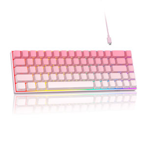 Magegee | MageGee MK-BOX Wired RGB Mechanical Gaming Keyboard 60%68 Keys Red Switch Mini Keyboard for PC/Laptop/Gaming/Office/Gift