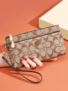 Fashionable Long Womens Clutch Wallet Mobile Phone Bag Zipper Handbag Large Brand Handbag Printed European Style Spring New