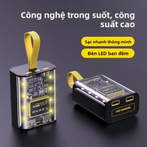 3*18650 DIY Power Bank Box Sạc Nhanh 5V 2A Đầu Ra USB Đôi Hộp Đựng Pin Có Đèn LED Ban Đêm