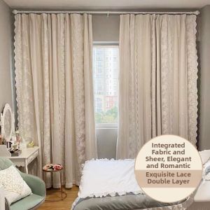 Lace Princess Style Luxury Hooked Blackout Curtains