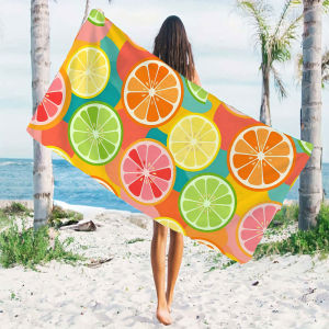 BILIBILI | Colorful Citrus Slice Quick Drying Microfiber Beach Towel Lightweight for Swimming Camping Yoga - Bath Towel