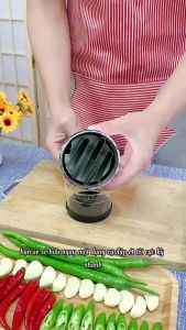 Dụng Cụ Cắt Tỏi Ép Tay Thiết Kế Cán Dài Dạng Dập Nghiền Dụng Cụ Làm Tỏi Băm Hành Tây Nhanh Chóng Lưỡi Inox Vỏ Nhựa