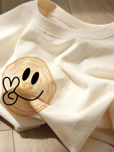 Loose Fit Pure Cotton Long Sleeve T-Shirt for Men Autumn Winter New Style Casual Comfortable Fleece Lined Base Layer Shirt