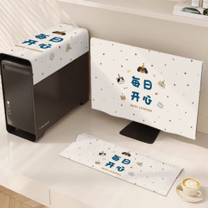 Cartoon Computer Dustproof Cover Three-piece Set Display Screen Protector Keyboard Cover Cloth Modern Minimalist Style