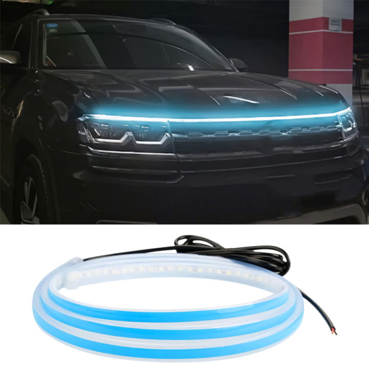 LED Daytime Running Light Strips LED Car Hood Lights DRL With Start ...