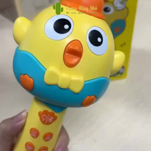 Micro cho bé hát karaoke kết nối Bluetooth Mic cho be phát nhạc có đèn thay đổi giọng nói tích hợp loa không dây