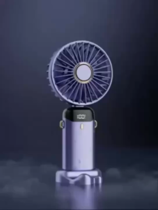 Portable Mini Fan USB Rechargeable Electric Mini Fan Adjustable Cooling Fan Handheld Fan with Battery Display Hanging Neck Style Rechargeable Stand Fan usb fan Strong Wind