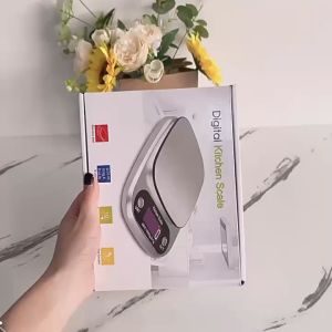 Cân Điện Tử Nhà Bếp Cầm Tay Tặng Kèm 2 Viên Pin Cân Tiểu Ly Nhà Bếp Định Lượng 0.1g 5Kg Đo Lường Độ Chính Xác Cao.