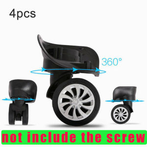 4Pcs/Set Replacement Parts Luggage Suitcase Wheels Swivel Universal Wheel Black