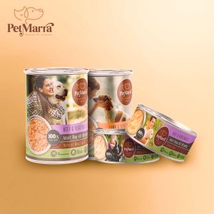 PetMarra Natural Meat Loaf Adult Dog Wet Food Can Duck & Vegetables Flavor 375g BUNDLE OF 12 meatloaf dogs pets