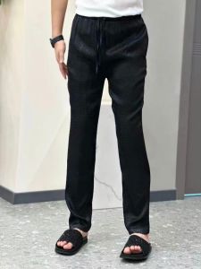 Mens Summer New Soft Comfortable Skin-friendly Casual Pants Fashionable Versatile Lightweight Breathable Business Casual Style