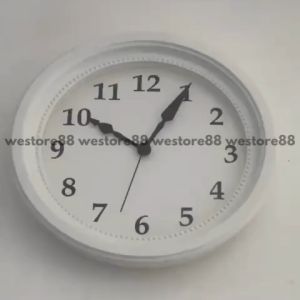 Jam dinding elegan warna putih diameter 35cm WEO IK0865