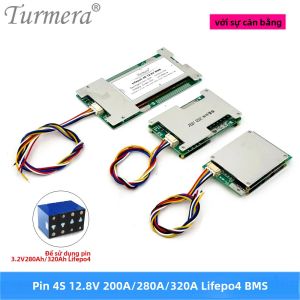 Turmera 4S 12.8V Pin BMS Bảo Vệ Ban Cho Pin Lifepo4 200A/280A/320A Cân Bằng Sạc Cho 100Ah 200Ah 280Ah 320Ah Lifepo4 Cells