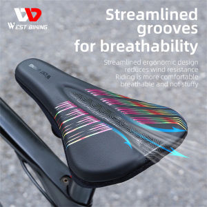 Tây đi xe đạp Bọc Yên Xe Đạp Silicone lỏng Gel yên Bìa Xe Đạp MTB Gối Đệm Ghế Bìa Mat thoáng khí thoải mái mềm mại phụ kiện yên đi