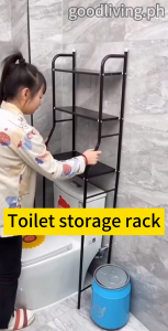 3 Tiers Shower Rack Bathroom Cabinet CR Toilet Rack Organizer Bathroom Shelf Storage Shelf Shelves