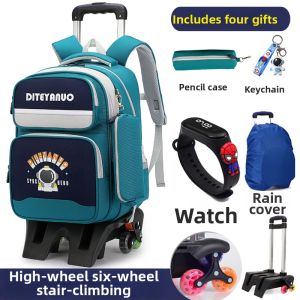 Di Te Ya Nuo | Waterproof Stair-climbing Large Capacity Detachable Wheeled Backpack