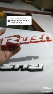 EMBLEM MOBIL RUSH & AKSESORIS EKSTERIOR TOYOTA VARIASI TIMBUL 3D