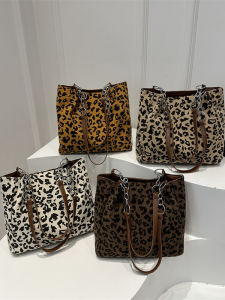 Túi Xách Da Báo Thường Ngày Cho Nữ Túi Tote Đeo Vai Đơn Thời Trang Cổ Điển Túi Xách Đi Làm Bằng Vải Polyester Màu Trơn