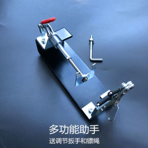 New Arrival Fishing Single Card Rubber Band Tool Metal Desktop Mop Flat Leather round Leather Binding Outdoor Pocket Dart Rope Assistant