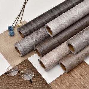 6M Waterproof Self Adhesive Vinyl Wallpapers Roll Furniture Cabinets PVC Decorative Film Wood Grain Stickers for DIY Home Decor