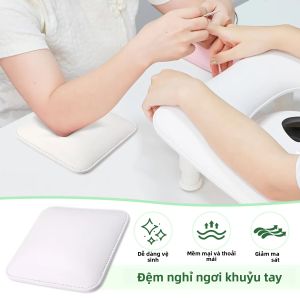 Gối Đỡ Tay Làm Móng Hình Vuông Bằng Da Microfiber Chống Trơn Trượt Đệm Đỡ Khuỷu Tay Cho Thợ Làm Móng Gối Tay Chuyên Dụng Cho Salon Sử Dụng Chuyên Nghiệp