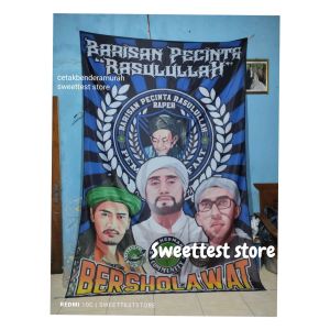 BENDERA MAJELIS SYEKHERMANIA MAFIA SHOLAWAT DAN AZZAHIR FULL PRINTING DESAIN TERBARU DAN TERLARIS