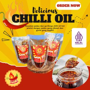 Chilli oil hot jeletot kemasan 300 gram enak gurih dan nagih