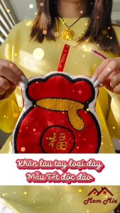 Khăn lau tay nhà bếp mẫu Tết 2025 loại dày thấm hút nhanh mềm mịn - N030. Hanging Kitchen Cleaning Towels