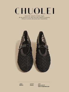CHUOLEI | Vintage Mesh Weave Mary Jane Shoes for Women