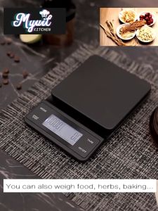 Timbangan Dapur Mini Digital Timbangan Kopi Digital 5KG / 0.1GR Timer V60 Drip Coffee Scale Timbangan Mini Digital Emas Kopi