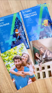 Satin Photo Paper Yasen RC A4 Size 260GSM (20 Sheets Pack) Waterproof Semi Glossy Woven Texture High Resolution Inkjet Paper for Photo Studio Prints