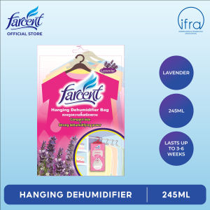 Farcent Hanging Dehumidifier Bag - Lavender Set of 5 (245ml each)