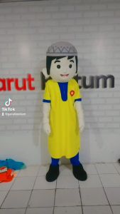 Kostum Maskot Badut Karakter Perusahaan Maxim Haji Setelan Lucu