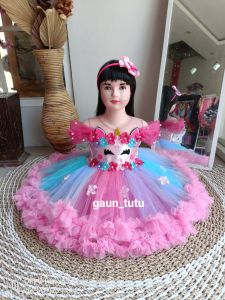 gaun anak perempuan pesta elegan mewah murahfree bandanamulai usia 0-10th